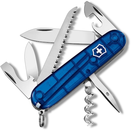 Swiss Army Brands 2024 Victorinox 1.3613.T2Rus1 Camper Sapphire 91Mm, Clam Pack VIC-1.36134.T2-X2